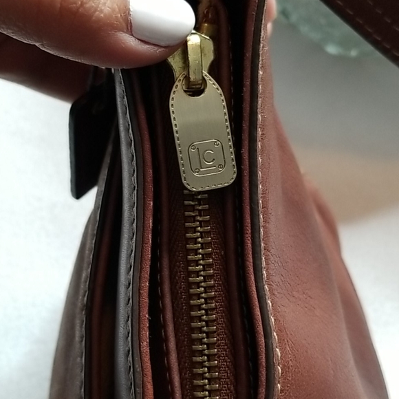 Liz Claiborne Vintage Brown Genuine Leather Bag - Picture 4 of 16